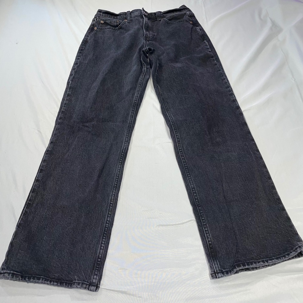 Abercrombie & Fitch Curve Love The Baggy Low Rise Jeans Washed Black 26 2R